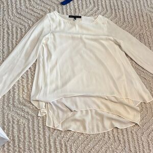 White House Black Market Cream Blouse